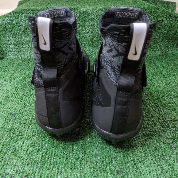 Nike Alpha Menace Elite 2 Flyknit Football Cleats CI1530-001 Black Men's Sz 13 - Picture 5 of 10